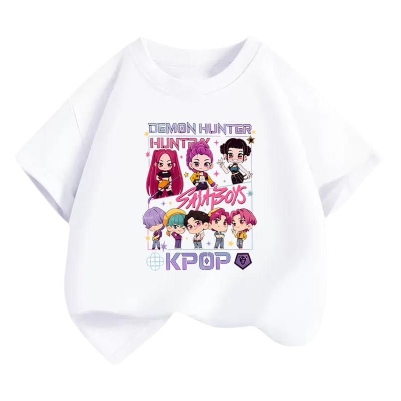 Kids Girls Sajaboys Kpop Hunters Rumi Zoey Mira Rumi Print T-shirt 110cm белый