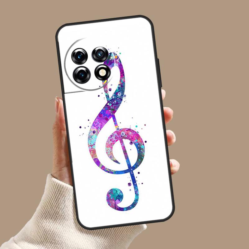 Treble Clef Music Note Case For OnePlus Nord 5 CE 3 4 Lite N20 N30 OnePlus 15 13 12 11 8 9 10 Pro 10T 13T 13R Cover