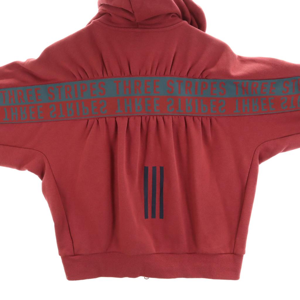 adidas Back design Long sleeve Wording Zip hoodie S Back brushed Women Used