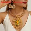 Set Jewelry Creative With Electroplated Crystal Accessories And Modern Style For Enthusiasts Fashion