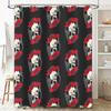 Spooky Halloween Shower Curtain Gothic Horror Bat Skull Tapestry Van Gogh Home Decor Bathroom Set Vintage Macabre Wall Hanging