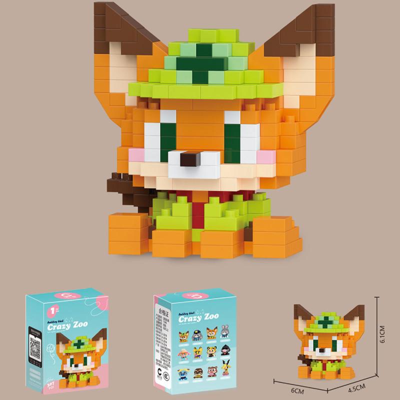 Latest Zootopia Micro Construction Blocks Set - Cute Nick Judy Figure Small Brick Figure Toys For Fans Birthday Valentine Gift