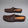 Fashion New Black Mens Half slippers Casual  Business Men Summer Sandals Summer Comfortable and Breathable Outdoor Party Walking Shoes