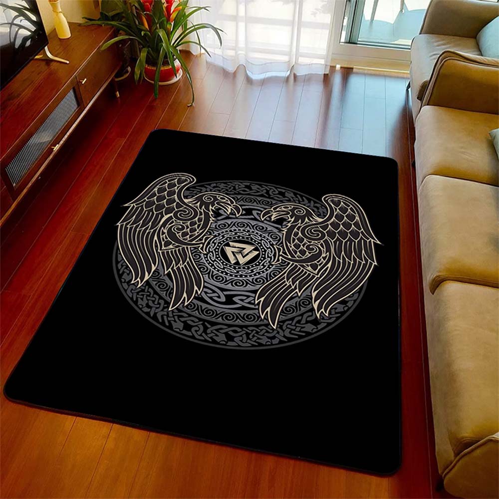 Black Celtic Viking Carpet Dragons Tattoo Luxury Area Rugs Carpets Home Decoration The Us Decor Greek Eye Tree Viking Area Rugs