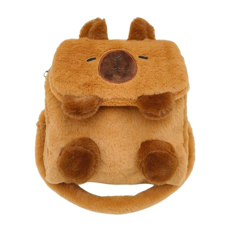 

Girls Plush Dolls Crossbody Bag Child Capybaras Shoulder Bag Lovely Small Backpacks Women Animal Messengers Bag for Daily 1
