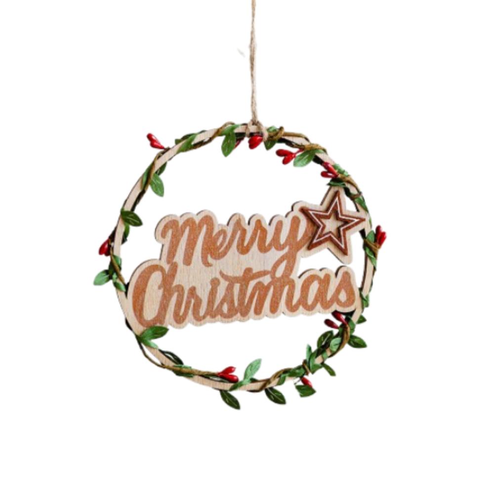 

Cartoon Christmas Wooden Letter Sign Christmas Wreaths Decorations Home Christmas Decoration Style 1