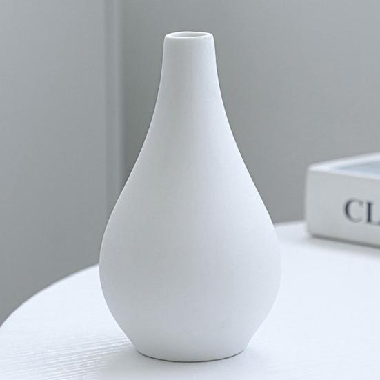 5Pcs/Set Black White Ceramics Flower Vase Modern Flower Holder Container Home Office Table Centerpiece Decorative Floral Plants Vase