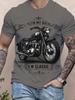 Retro-style Motorcycle Pattern Summer 3D Printed Large-sized Men's T-shirt Loose and Comfortable Suitable for Daily Wear