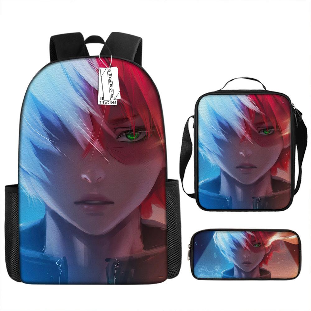 

Моя геройская академия Моя геройская академия Школьная сумка Снижение нагрузки Дышащая спинка Детский рюкзак для начальной школы Аксессуары Pencil case