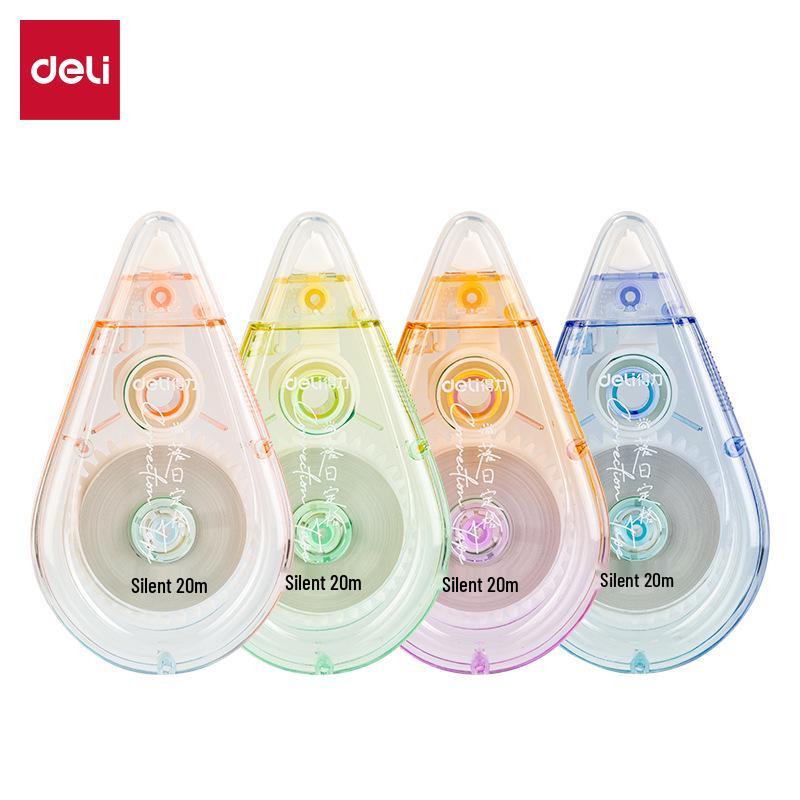 

Deli Large Capacity Silent Correction Tape - Fresh & Clean White-Out for Students