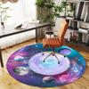 1pc space planets Round Chair mat Area Rug - Non-Slip, Floor Mat for Office, Bedroom, and Indoor Decor c1125084