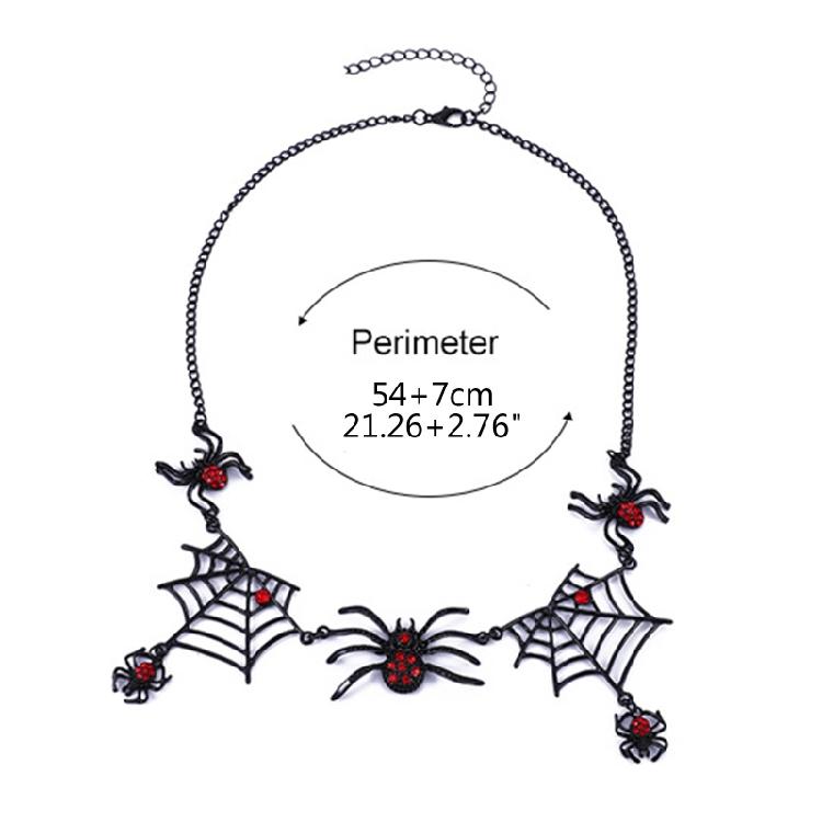 Spider Web Necklace Spider Pendant Necklace Punk Necklace Chain Jewelry Decor
