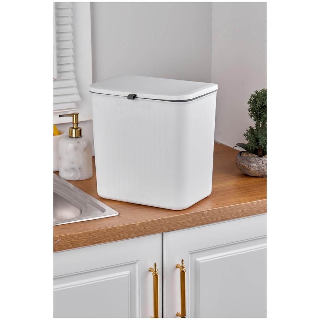 15 Lt Kitchen Countertop And Cabinet Hanging Garbage Bin