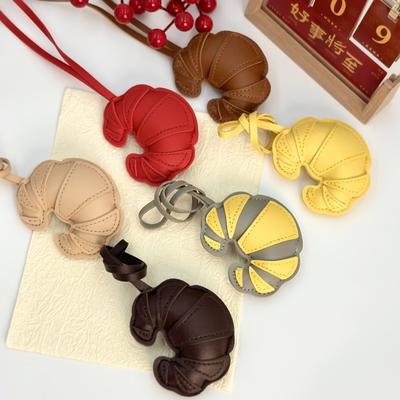 Cross-border Simulated Leather Leather Handmade Croissant Bag Buckle Pendant Pendant Handmade Bag Pendant Factory Wholesale