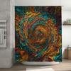 Colorful Swirl Bath Curtain with Vibrant Design for Bathroom Decorations 180 x 180cm Waterproof Shower Curtain from Home Garden