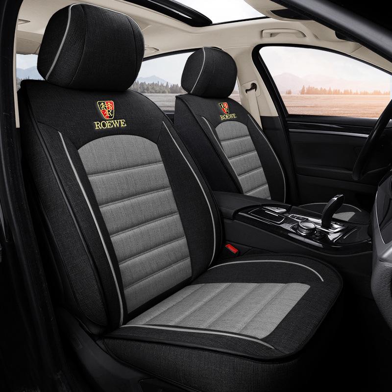 Roewe Car Seat Cushion: Full Surround, Breathable Linen, Universal Fit for All Seasons