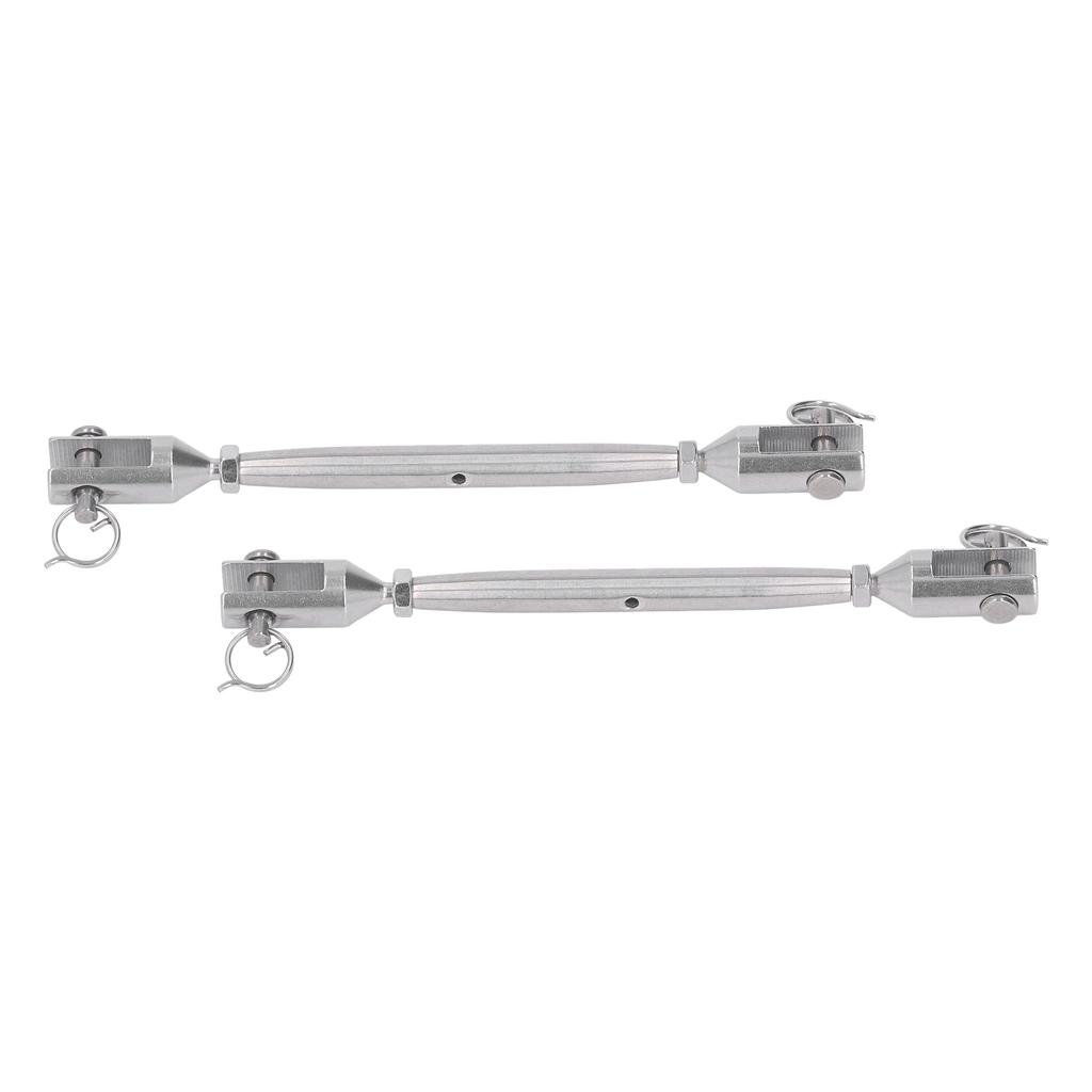 2 Stück Spannschloss Gabel-Gabel Edelstahl Hakenverbinder Befestigungselement für Marine M4