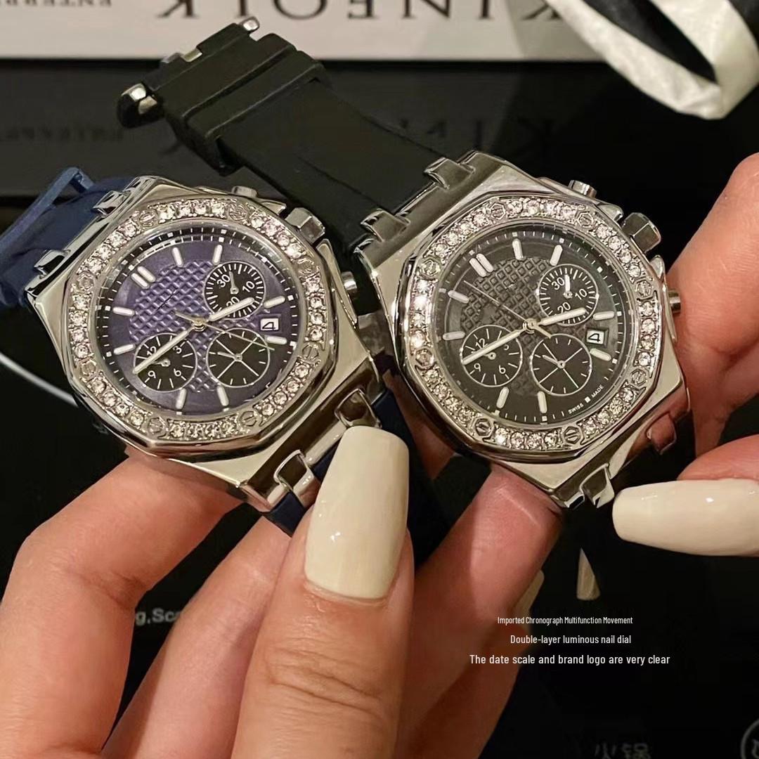 

Little Red Book Recommends: Royal Oak AP-Style Three-Eye, Six-Hand Multifunction Quartz Fashion Watch чорний