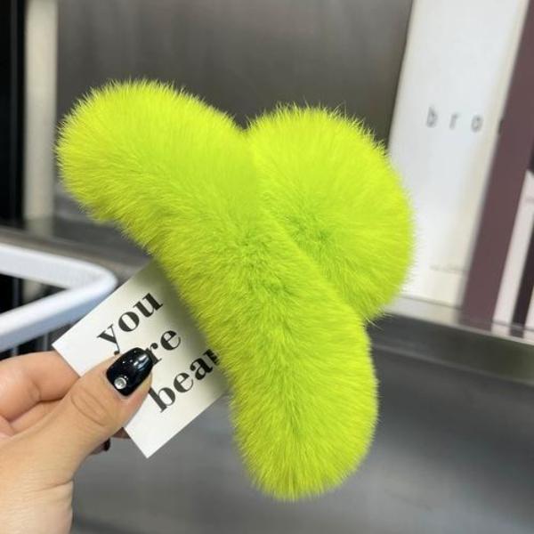 Really Rex Rabbit Hair Extra Large Grab Clip Temperament Clip Hairpin New Cute Plush Headdress Hair Grab Hair Accessories.
