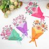 5pcs Tulips/Daisies/Roses Floral Greeting Cards Bouquet Pattern Invitation Card Mother's Day