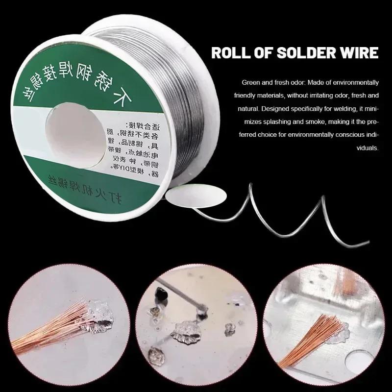 1roll 1.0mm Solder Wire, 100g Roll Low Melting Point with Rosin Core, No-Clean for Electronics Repair & DIY Soldering