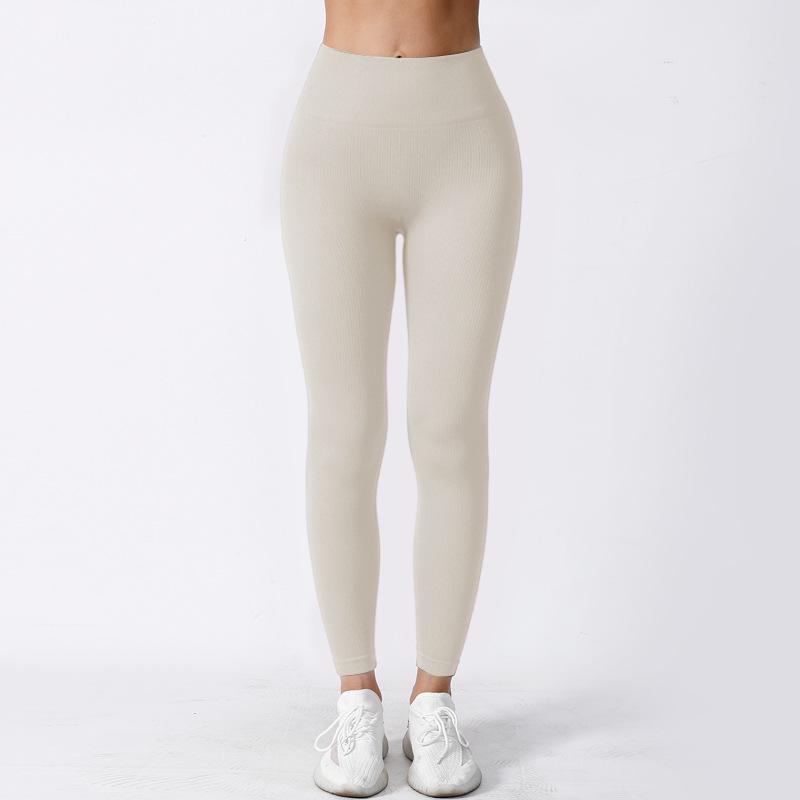 Yingshang Women's High Waist Seamless Yoga Pants - Hip Lift, Tight, High Elastic, Perfect for Running and Fitness, Autumn Wear.