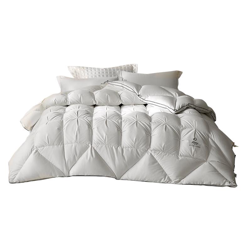 Luolai 95% Washed White Goose Down Winter Duvet, 180TC Cotton Shell