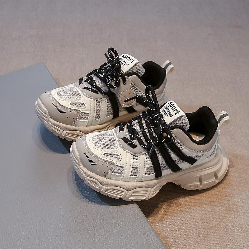 Girls' Dad Shoes 2025 Autumn New Boys' Non-slip Sneakers Children's Casual Shoes Medium and Older Children's Mesh Shoes