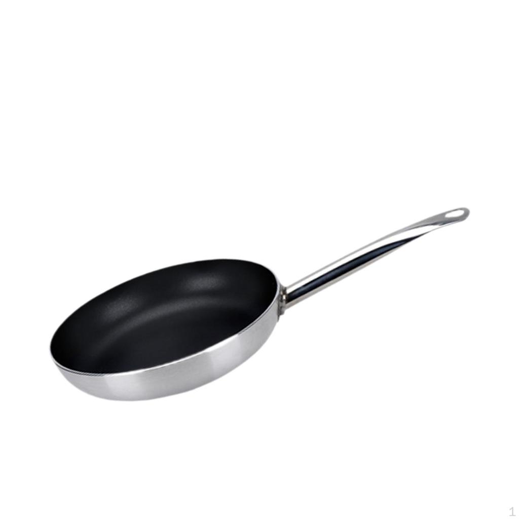 Aluminium Frying Pan for Induction Cooking with Long Handle And Round Design