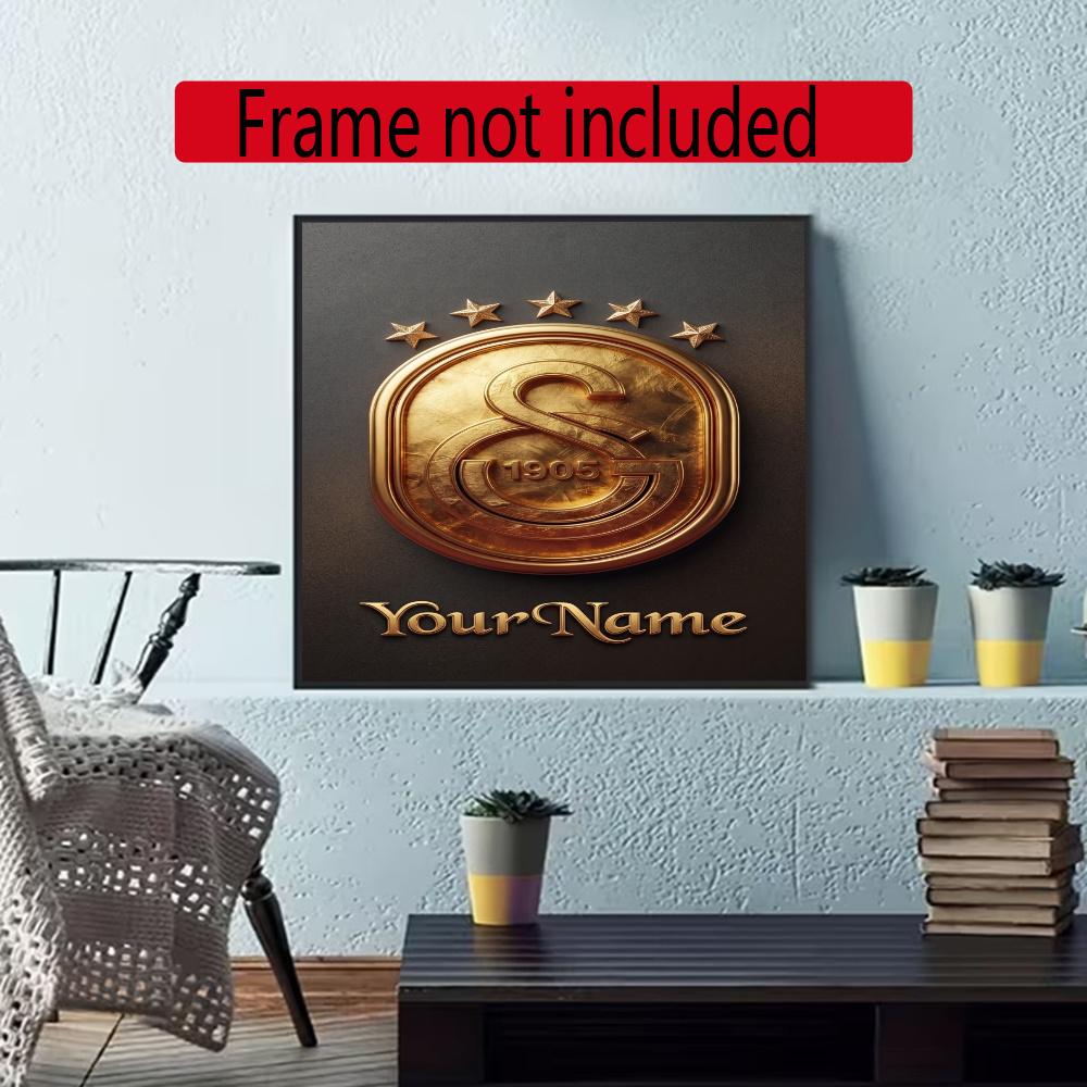 Galatasaray Personalized Name Round Diamond Painting Kit Diamond Embroidery Painting Rhinestones Mosaic Frameless Handwork Decoration Arts