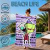 Alien Invasion Pattern Beach Towel, Microfiber Beach Towel, Perfect For Pool, Beach, Travel, Home Decor Beach Party Fan Gifts
