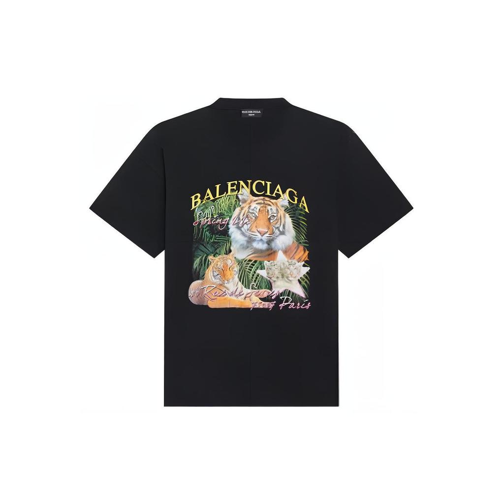 Balenciaga Small Fit Logo Tee 'Black' 670943TLVH20100