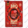 Pancarte Métallique Rétro pour Fête Barbecue Zone BBQ des Papas Temps de Grillade Affiche Décoration Murale pour Bar Pub Cuisine Maison WY
