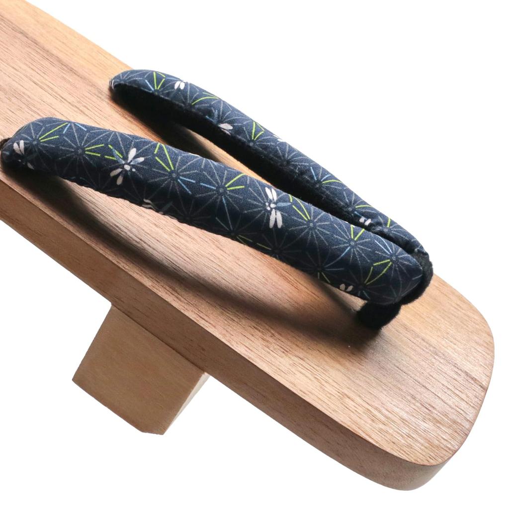KYOETSU Men's Geta Sandals with Two-Toothed Straps and Patterned Straps, Paulownia Wood (Natural Size 10, 26.0 cm)