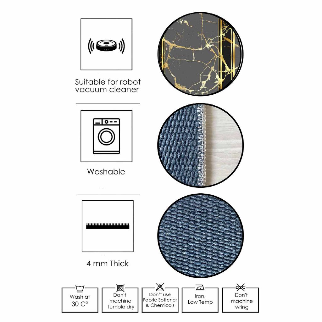 Decorative Special Design Modern Floor Rugs Patterned Non-Slip Base Washable