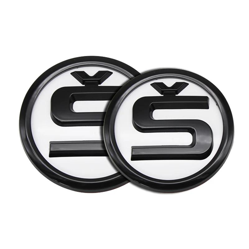 

2025 New 2Pcs 80mm 90mm 3D Car Badge Badge Hood Front and Trunk Badge for Skoda S Fabia 1 2 Octavia a7 RS Superb Car Styling Acc 2pcs 80mm