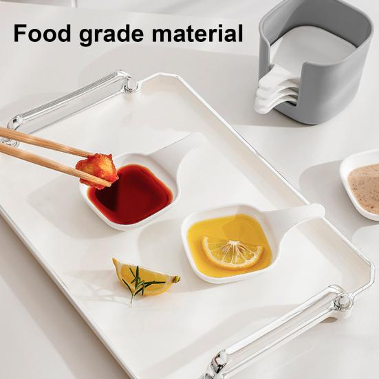 Sauce Dish Set Stackable Dipping Trays with Storage Box Mini Seasoning Plates for Soy Sauce Tomato Sauce Dessert