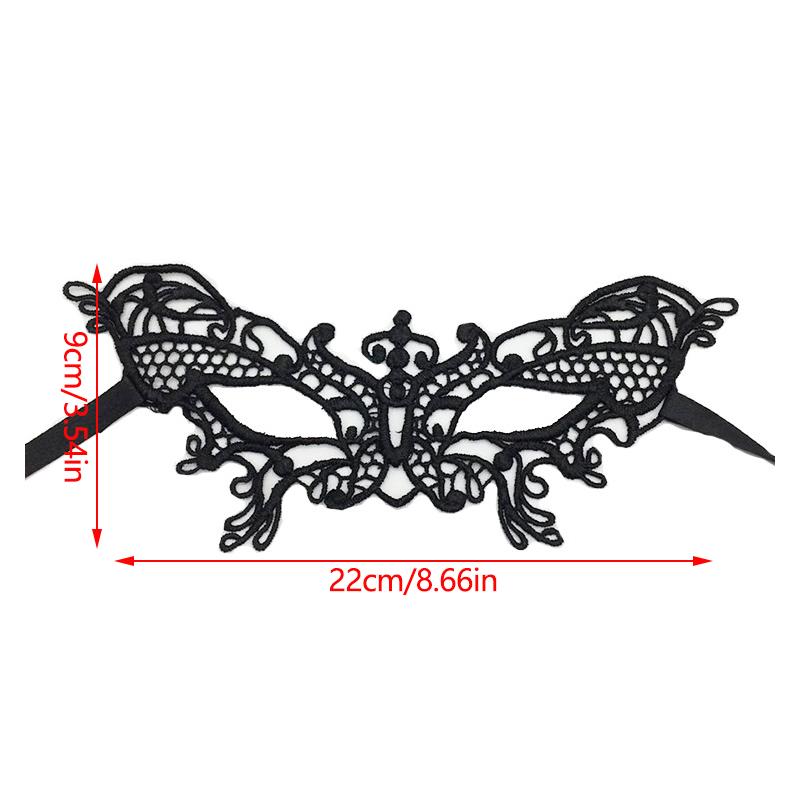 1PC Unisex Gothic Hollow Mask Black Color Sexy Lace Masquerade Half Face Lace Cosplay Mask