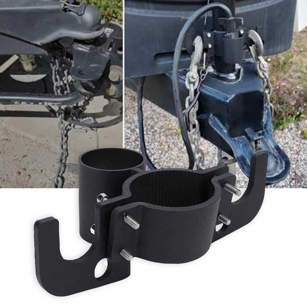 Aluminum RV Towing Chain Organizer Heavy Duty 7 Way Cable Holder For Trailer Camper Tongue Jack Mounting Accessories