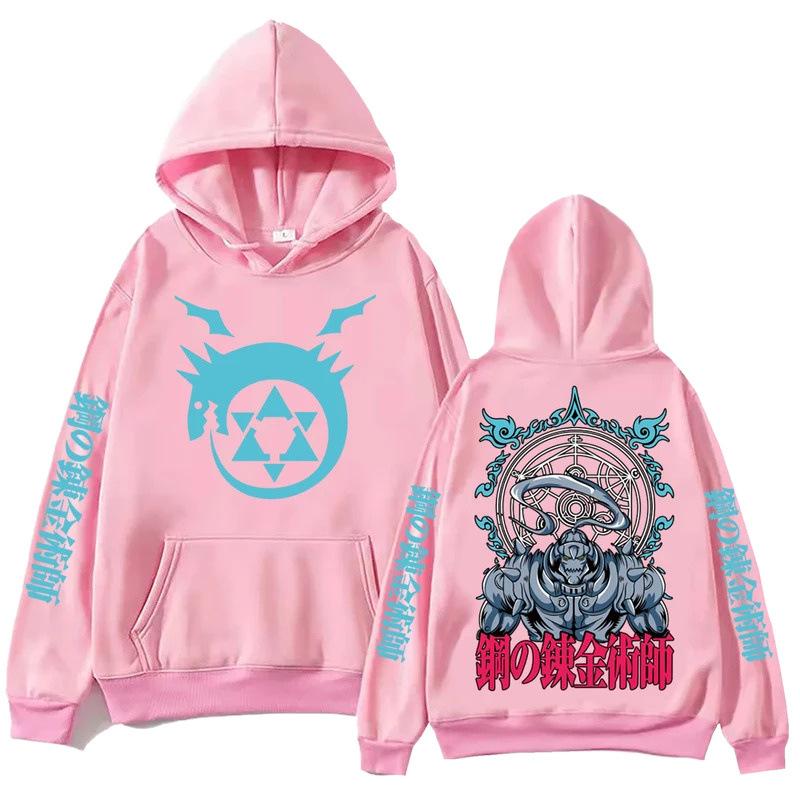 

Japanese anime Fullmetal Alchemist pattern men s autumn and winter high quality fashion warm and comfortable hooded sweatshirt 3XL