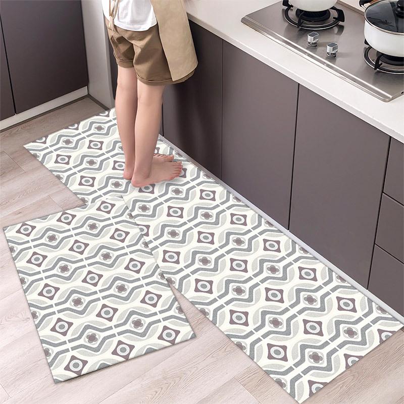 Simple and Luxurious Carpet Floor Mat Kitchen Carpet Bathroom Door Mat Foot Mat