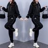 Spring Suit Women's Fashion Western Style Casual Sports Slimming Hooded Sweater Pants Two-piece Suit