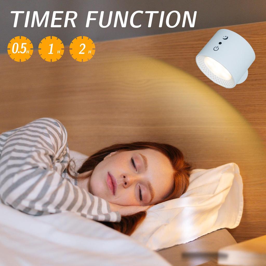 2024 Innovative USB Rechargeable Magnetic Wall Lamp with Remote Control - Three-Color Dimmable Night Light