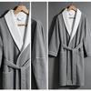 Unisex Cotton Hotel Bath Robe,Soft Absorbent Adult Bath Gown For Hotel Homestay Home All‑Season Use
