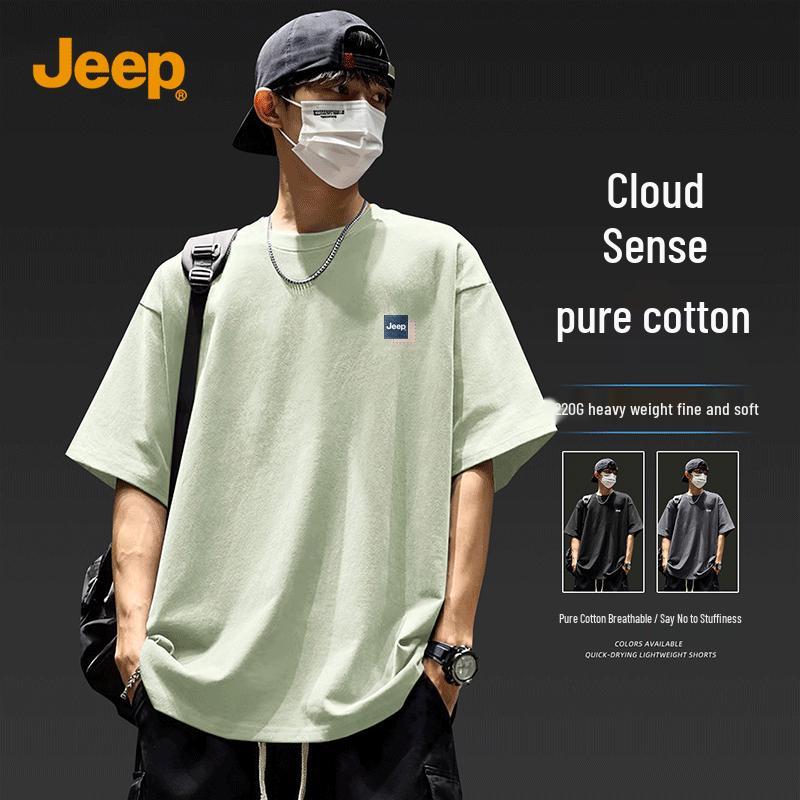 JEEP Men s Heavyweight Cotton Outdoor Sport T-Shirt 4XL