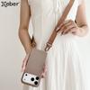 Crossbody Necklace Strap Lanyard Matte Silicone Case For For Iphone 17 16 1 14 Pro Max 11 12 13 XR X XS 8 Plus SE Shockproof Cover