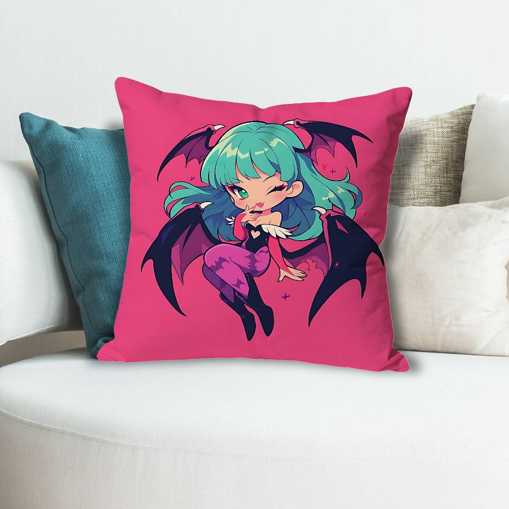 MMorrigan AAenslands Anime Celebrity Merchandise AllMatch Printed Pillow Case Sofa Car Office Room Decoration Protector