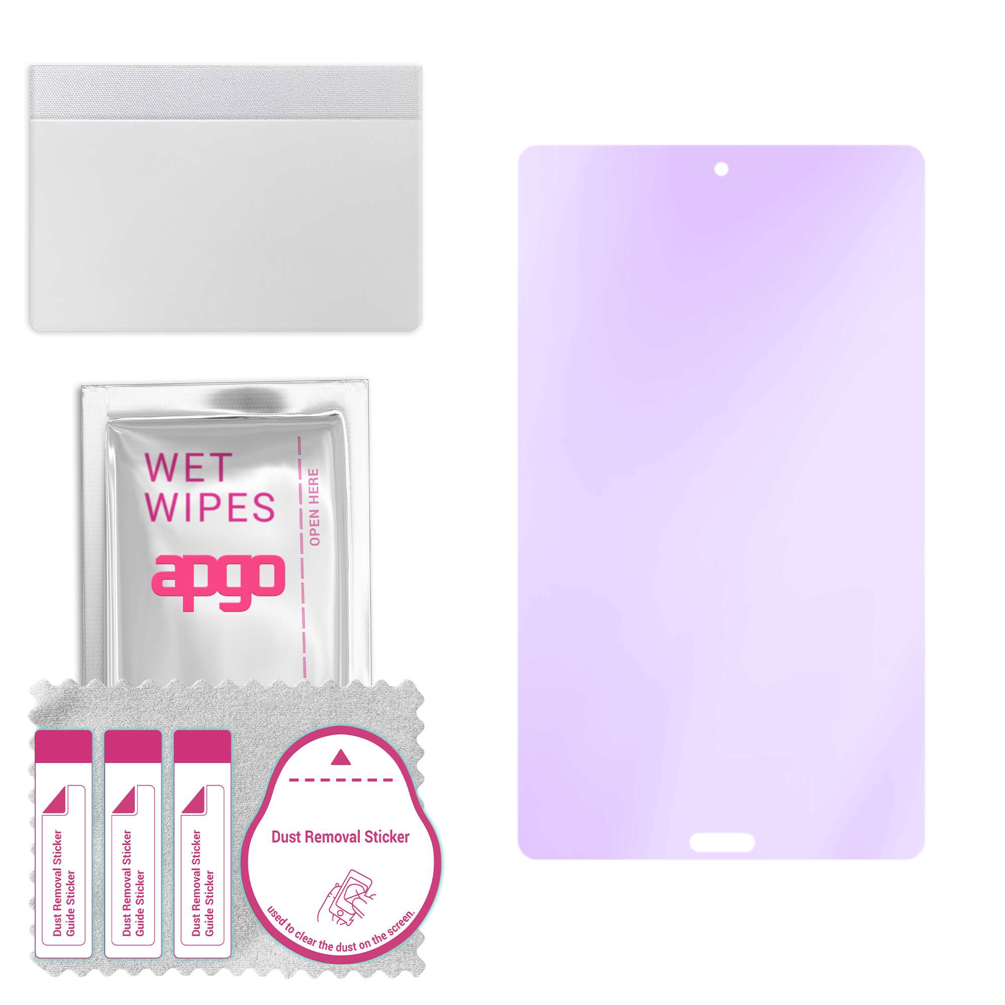 

apgo Anti-Blue 9H Hybrid protective glass compatible with Huawei MediaPad M3 Lite 8, flexible nano glass, great replacement for tempered glass, scratc