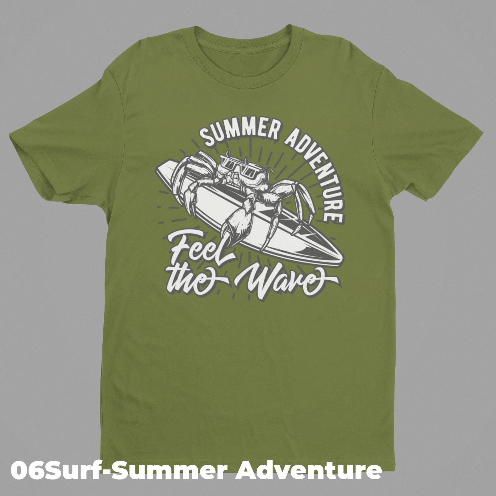 Surfing Retro T-Shirt Designs 06SURF-Feel the Adventure 2XL