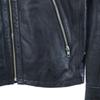 ON BOARD Sheep Leather Leather Jacket M Black High Neck Men's Used